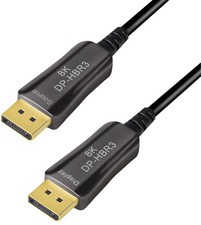 LogiLink DisplayPort AOC Hybrid Glasfaserkabel, 8K/60Hz, 50m