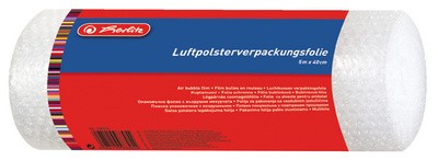 herlitz Luftpolsterfolie, 400 mm x 5 m, Stärke: 0,070 mm