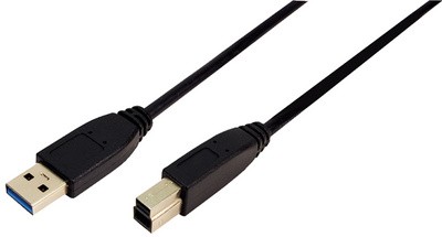 LogiLink USB 3.0 Kabel, USB-A - USB-B Stecker, 3,0 m,schwarz