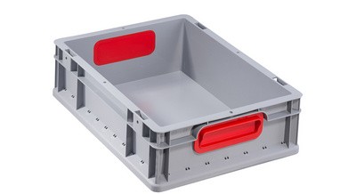 allit Transportbehälter ProfiPlus EuroBox 412, grau/rot