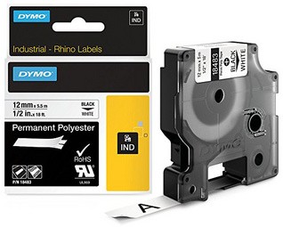 DYMO RHINO Polyester-Schriftband transparent, 9 mm x 5,5 m