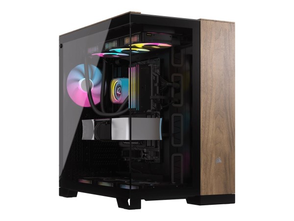 CORSAIR Geh Midi 6500X (Tempered Glass) Black/Walnut Wood CC-9011282-WW
