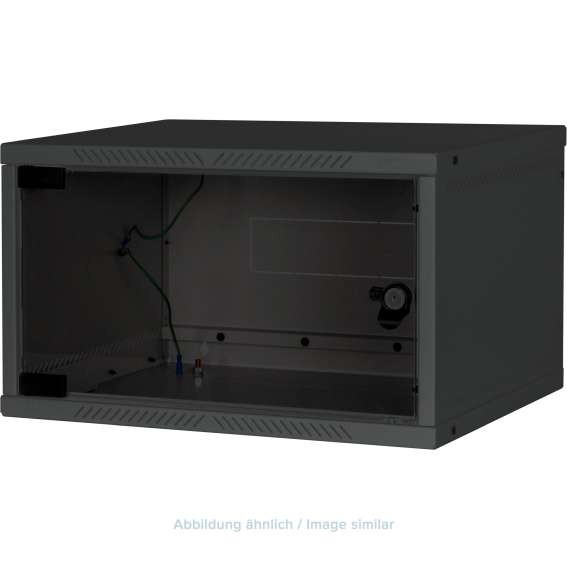 TRITON 19""Wandgehäuse,12HE, 1-teilig, T400, Schwarz, zerlegt, Flat Pack, RXA-12-AS4-BAX-A1