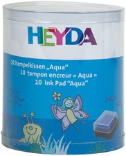 HEYDA Stempelkissen-Set "Aqua", Klarsicht-Runddose