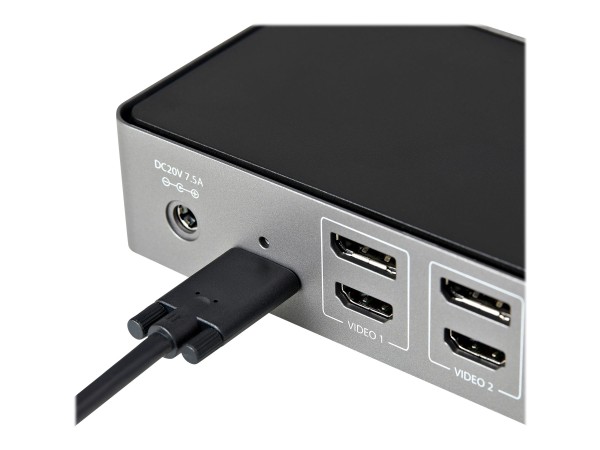 STARTECH.COM USB-C & USB-A Dock - Hybrid Triple Monitor Laptop Docking Stat DK31C3HDPDUE