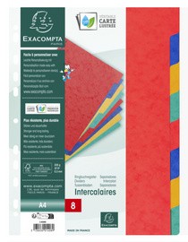 EXACOMPTA Karton-Register, 220 x 170 mm, 6-teilig