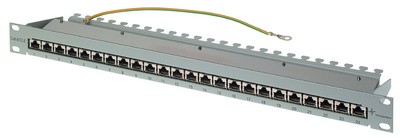 Telegärtner 19" Patch Panel, K Class EA(tief), 24 x RJ45