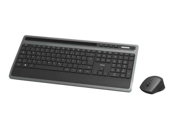 HAMA HAMA KMW600 - Tastatur-und-Maus-Set - kabellos - 2,4 GHz - QWERTZ - Deutsch - Schwarz, Anthrazit