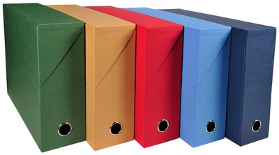 EXACOMPTA Archivbox, DIN A4, Karton, 90 mm, farbig sortiert