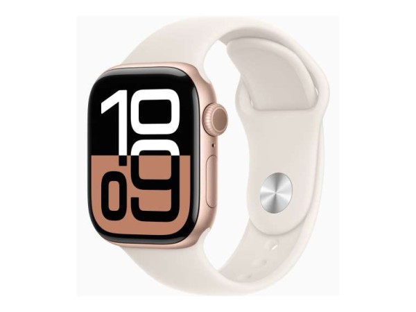 APPLE Watch Series 10 GPS 42mm Rose Gold Aluminium Case with Light Blush Sp MWWH3QF/A