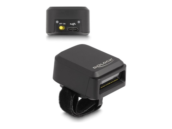 DELOCK Ringbarcode Scanner 1Dund 2Dmit 2,4GHz oder Bluetooth 90607