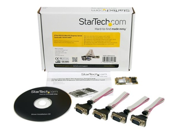 STARTECH.COM 4 Port Seriell RS232 Mini PCI Express Karte mit 16650 UART - S MPEX4S552