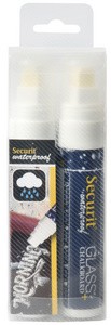 Securit Kreidemarker WATERPROOF LARGE, 2er Etui, weiß