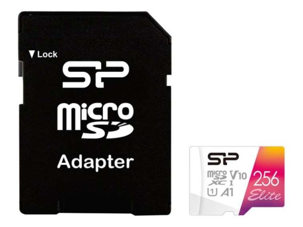 SILICON POWER memory card Elite Micro SDXC 256GB UHS-I A1 V10 SP256GBSTXBV1V20SP