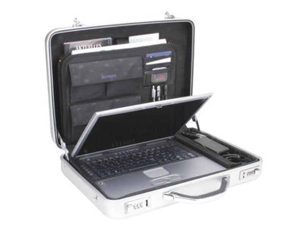 JÜSCHA ALUMAXX Laptop-Attaché-Koffer "MERCATO", Aluminium, silber (45188) 45188