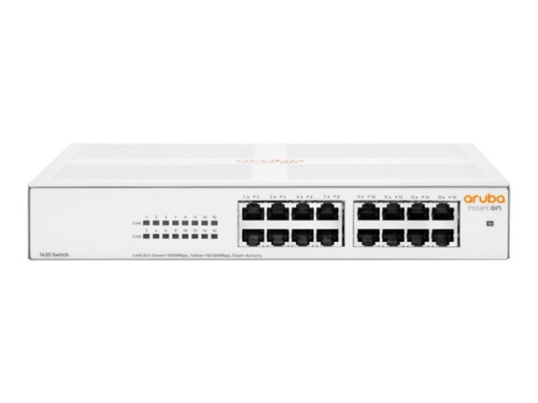 HP ENTERPRISE HPE Aruba nIstantOn (IOn) Switch 1430-16G-PoE 124W, 16x 1G RJ R8R48A#ABB