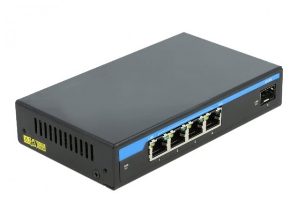 DELOCK Gigabit Ethernet Switch 4 Port PoE + 1 SFP