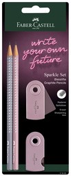 FABER-CASTELL Schreibset GRIP SPARKLE, rose