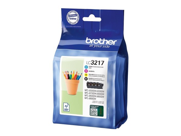 BROTHER BROTHER LC3217 Value Pack - 4er-Pack - Schwarz, Gelb, Cyan, Magenta - Original - Tintenpatrone