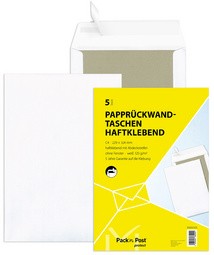 MAILmedia Versandtasche weiß mit Papprücken, B4,ohne Fenster