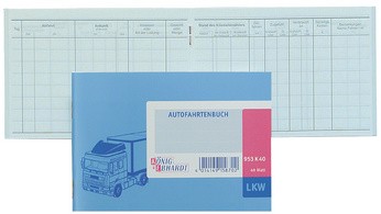 KÖNIG & EBHARDT Fahrtenbuch LKW, DIN A6, 40 Blatt
