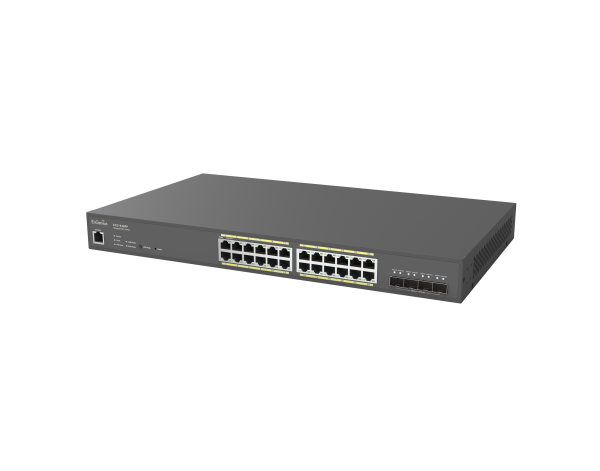 ENGENIUS ENGENIUS Switch full managed Layer2+ 28 Port ? 24x 1 GbE ? PoE Budget 410W ? 24x PoE at ? 4x SFP+ ?