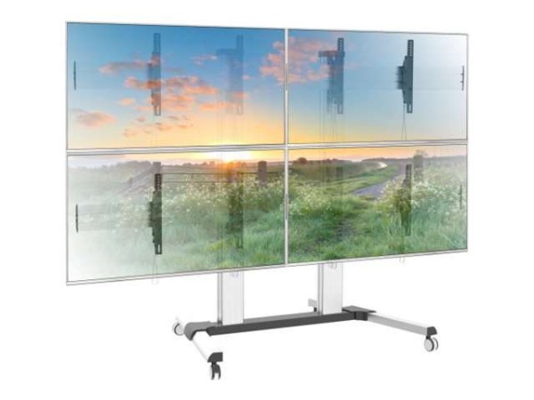 TECHLY TV Wagen fur 4 x LCD/LED TVs 81,28cm 32Zoll - 132,08cm 52Zoll ICA-TR4VW