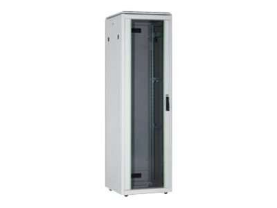 DIGITUS 32U Unique Netzwerkschrank 600x600mm Glastür Grau DN-19 32U-6/6-1