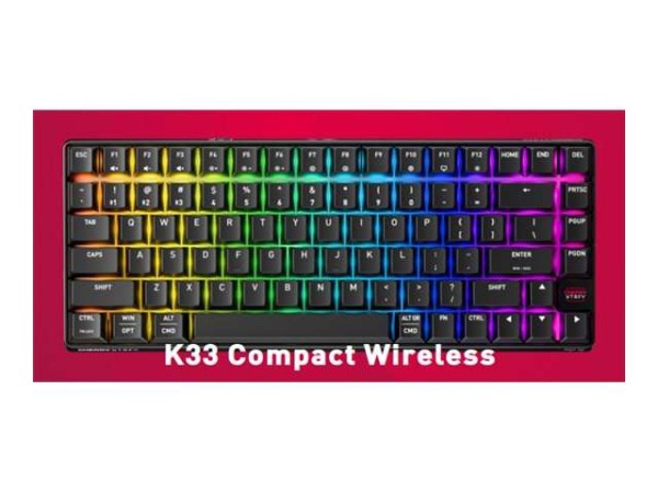 CHERRY K33 COMPACT - FS Keyboard - Wireless - QWERTY Pan-Nordic - Black G8D-24030PAAPN-2