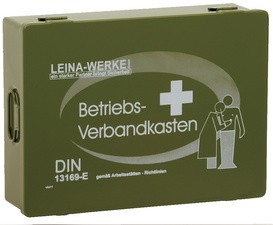 LEINA Betriebsverbandkasten, Inhalt DIN 13169, grün