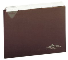 DURABLE Karteiregister, A4 quer, braun, 25-teilig