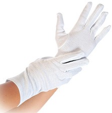 HYGOSTAR Baumwoll-Handschuh BLANC, weiß, M