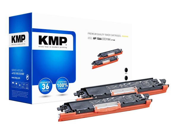 KMP KMP Doublepack H T148D 2er Pack Schwarz Tonerpatrone