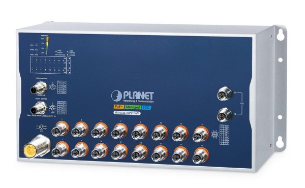 PLANET TECHNOLOGY PLANET TECHNOLOGY  Industrial L3 16-Port M12 Managed