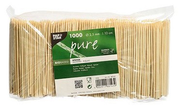 PAPSTAR Spieße "pure", aus Bambus, Länge: 100 mm