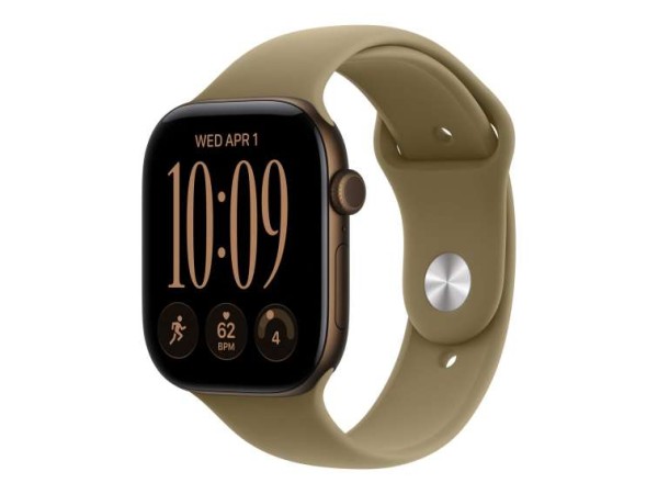 APPLE Watch S12 Aluminium 46mm Dunkelbronze (Sportarmband oliv) M/L MJEU4ZR/A