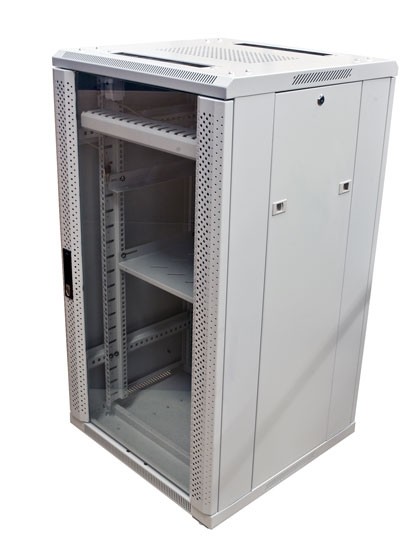 ALLNET ALLNET 19""Schrank, 32HE, B600/T1000mm, Glastür, Lichtgrau, SNB-Serie,