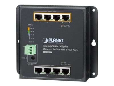 PLANET TECHNOLOGY 8-Port Wall-mt Managed Switch WGS-804HPT