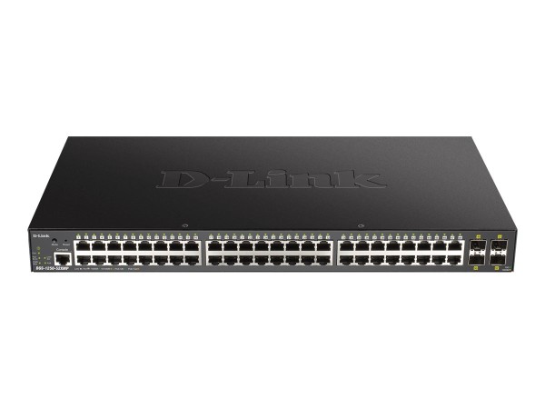 D-LINK Switch / 52-Port Smart Managed PoE Gigabit Stack Switch, dlink green DGS-1250-52XMP