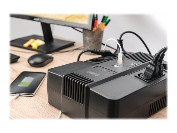 DIGITUS All-in-One USV, 600VA/360W,LED All-in-One USV DN-170110