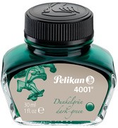 Pelikan Tinte 4001 im Glas, dunkelgrün, Inhalt: 30 ml