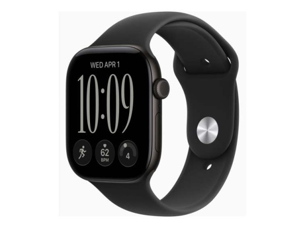 APPLE Watch S12 Aluminium Cellular 46mm Schwarz (Sportarmband schwarz) M/L MJG94ZR/A