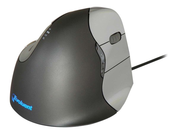 EVOLUENT VerticalMouse 4, für Rechtshänder, USB, anthrazit / silber VM4R