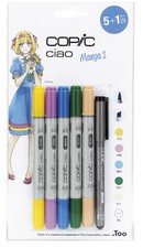 COPIC Marker ciao, 5+1 Set "Manga 1"