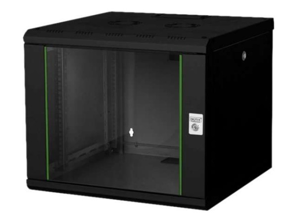 DIGITUS 9HE Wandgehäuse Unique 509x600x600mm Farbe Schwarz RAL 9005 DN-19 09U-6/6-SW