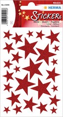 HERMA Weihnachts-Sticker MAGIC "Sterne bunt", glittery