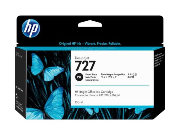 HP 727 Photo Black auf Farbstoffbasis Tintenpatrone B3P23A