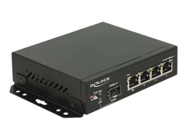 DELOCK Gigabit Ethernet Switch 4 Port + 1 SFP 87704