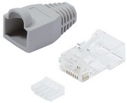 LogiLink RJ45 Stecker, Kat.6, ungeschirmt, schwarz