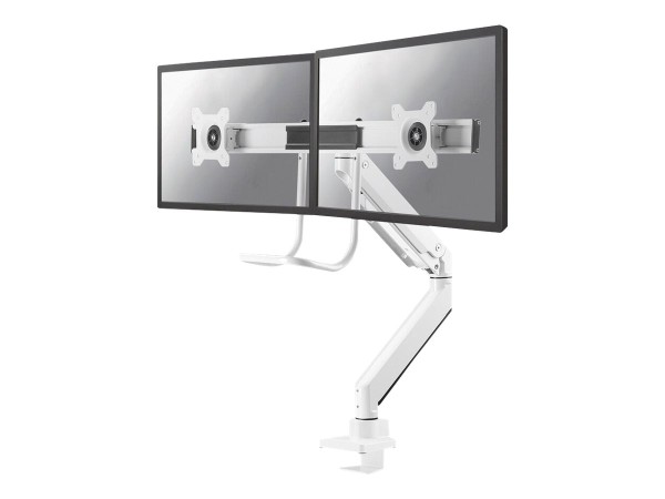 NEOMOUNTS Tischhalterung mit Tischhalterungsgriff für zwei Flachbildschirme NM-D775DXWHITE